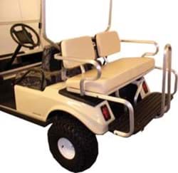 Show details for Aluminum four-passenger seat kit, stone beige, black frame Picture of Aluminum four-passenger seat kit, stone beige, black frame