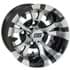 Picture of GTW® Vampire 12x7 Machined Silver & Black Wheel (3:4 Offset), Picture 1