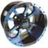Picture of (19-109)WHEEL, 10X7 STORM TROOPER, BLUE/BLACK W/SS CAP, Picture 1