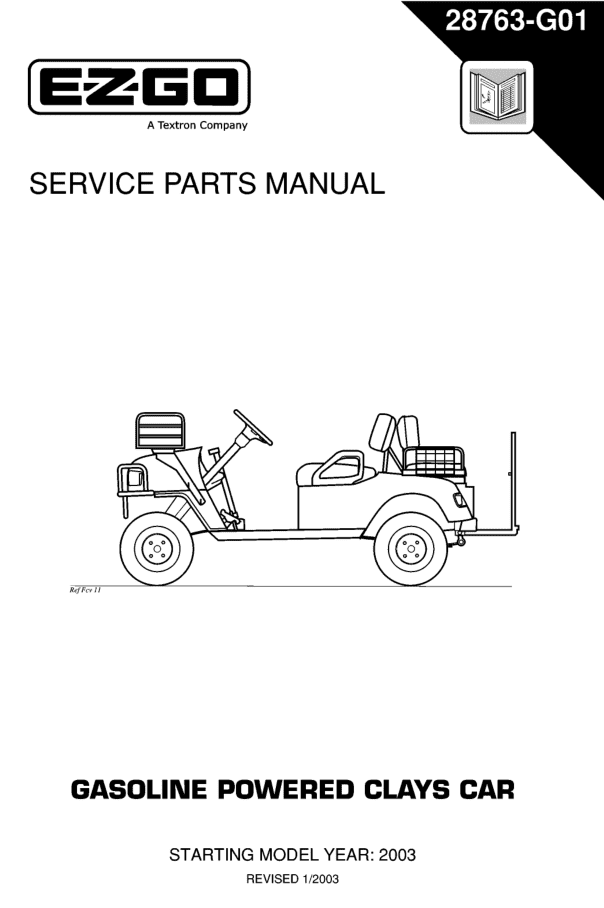 Picture of 2003 – E-Z-GO - GASOLINE POWERED CLAYS CAR - SM - GAS