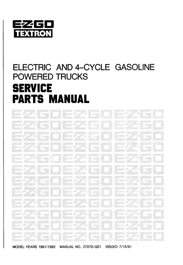 Picture of 1991 - 1992 - E-Z-GO - SM - Gasoline & Electric