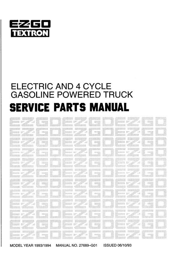 Picture of 1993 - 1994 - E-Z-GO - SM - GASOLINE AND ELECTRIC