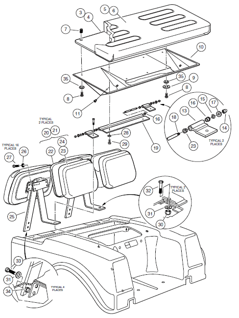 Picture of 4-PASSENGER CONV. KIT BEIGE